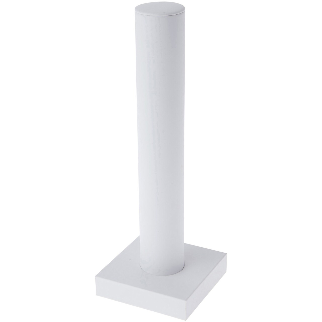 Plymor White Faux Leather Vertical Bracelet Display Stand, 4.625" W x 13" H